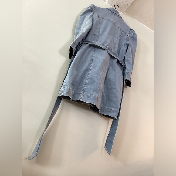 Elan tie-front jean dress L - Picture 7 of 9